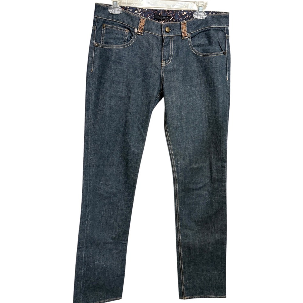 Elie Tahari Women Dark Wash‎ Denim Straight Leg Jeans Size 6